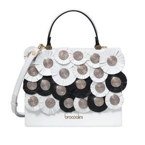 Braccialini Penelope Italian Leather Flower Purse